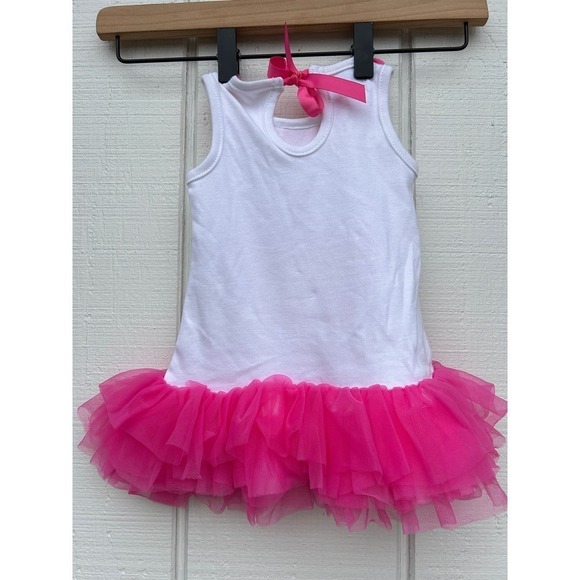 Mud Pie Baby Birthday Onesie with Pink Tutu, Ruffles, Bow, Cupcake, sz 0-6 mos - Picture 2 of 3